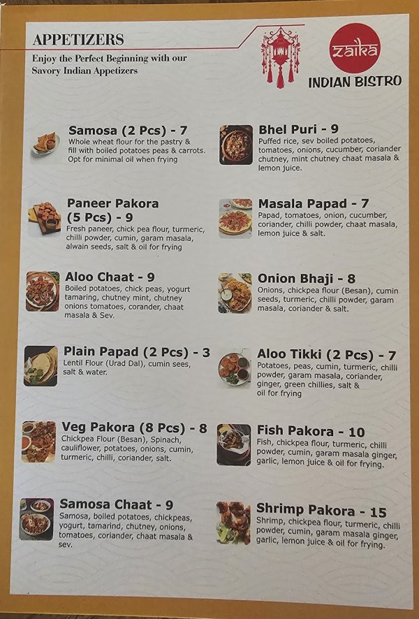 Zaika Indian Bistro